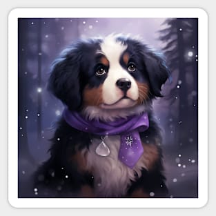 Bernese In Snow Sticker